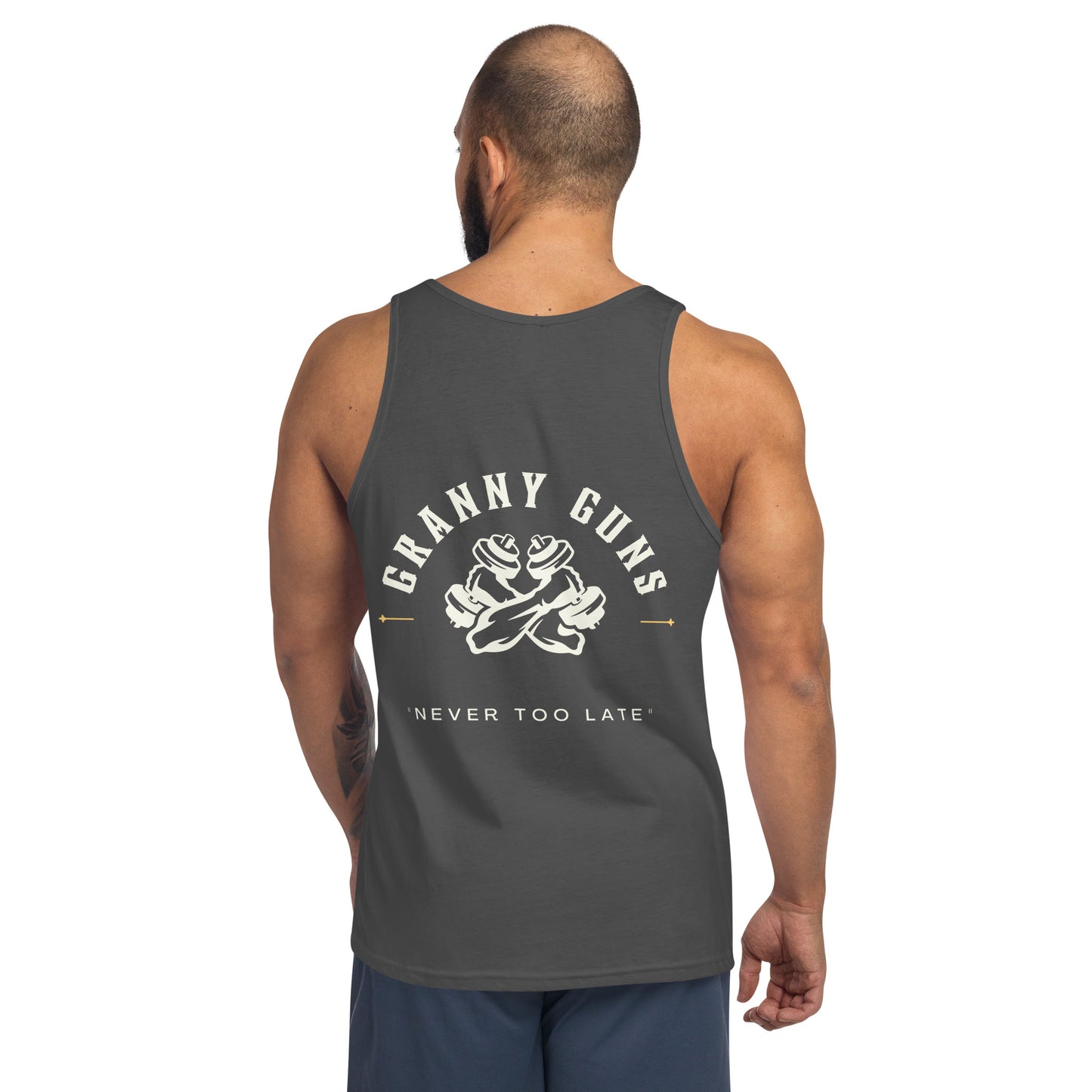 Never Too Late Unisex Tank Top